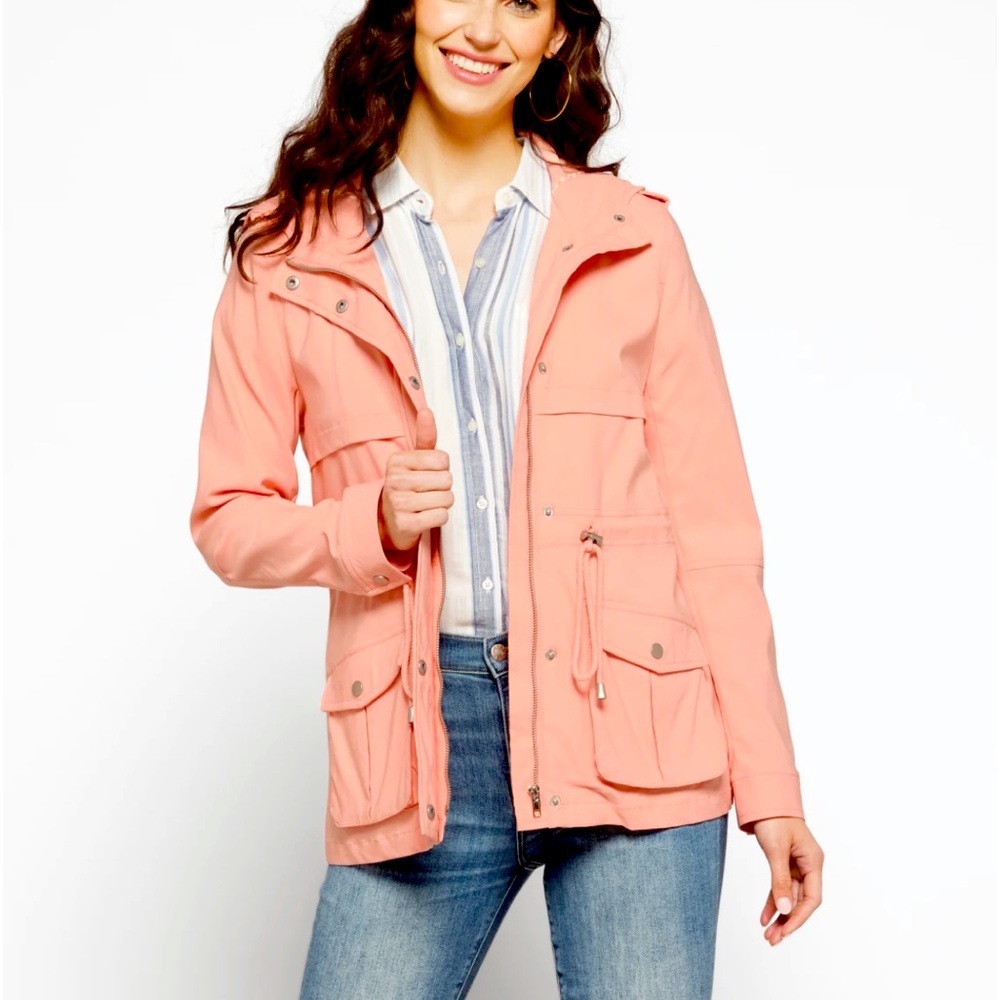 Cargo jacket with hood